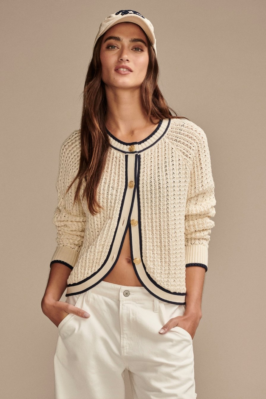 button front sweater jacket